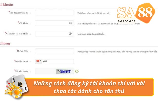 03 phương thức giúp người chơi đăng ký tài khoản SA88 thành công